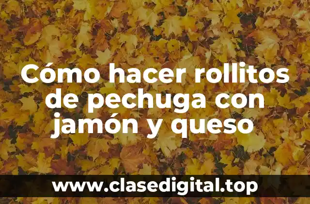 Cómo hacer rollitos de pechuga con jamón y queso
