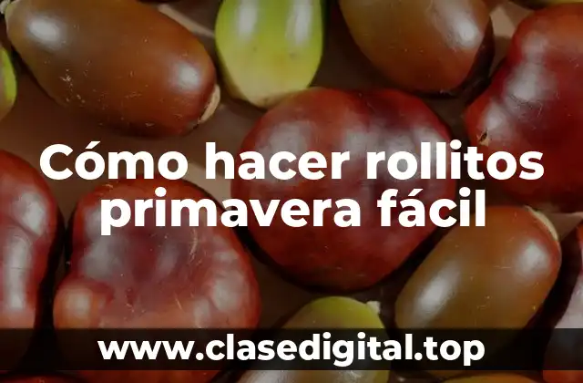 Cómo hacer rollitos primavera fácil