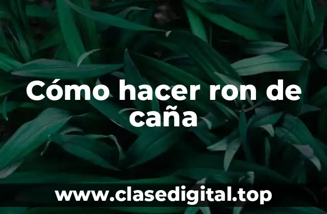 Cómo hacer ron de caña