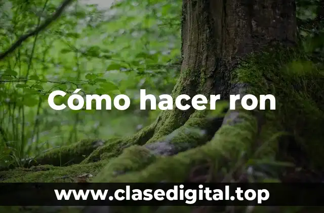 Cómo hacer ron