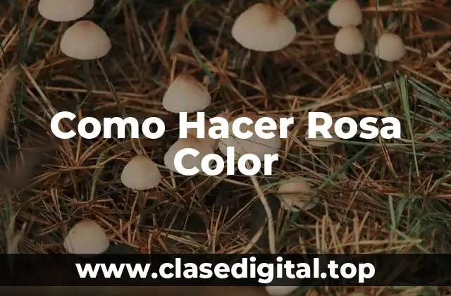 Como Hacer Rosa Color