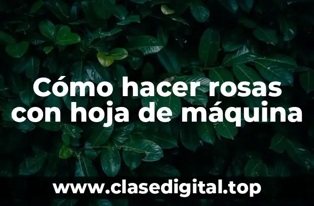 Cómo hacer rosas con hoja de máquina