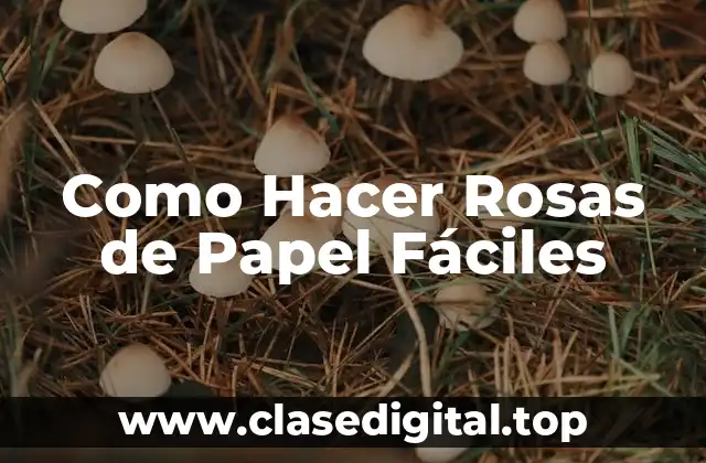 Como Hacer Rosas de Papel Fáciles