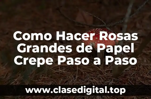 Como Hacer Rosas Grandes de Papel Crepe Paso a Paso