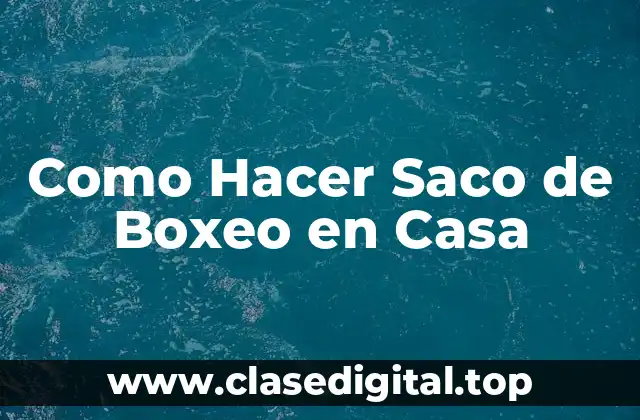 Como Hacer Saco de Boxeo en Casa