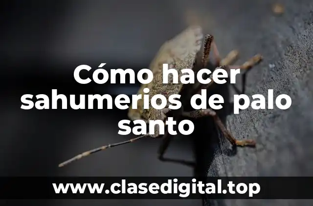 Cómo hacer sahumerios de palo santo