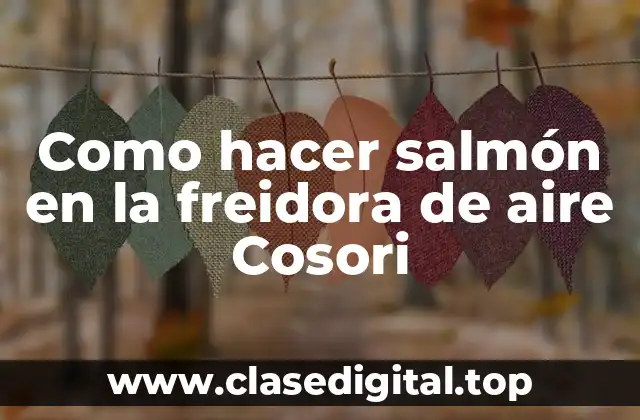 Como hacer salmón en la freidora de aire Cosori