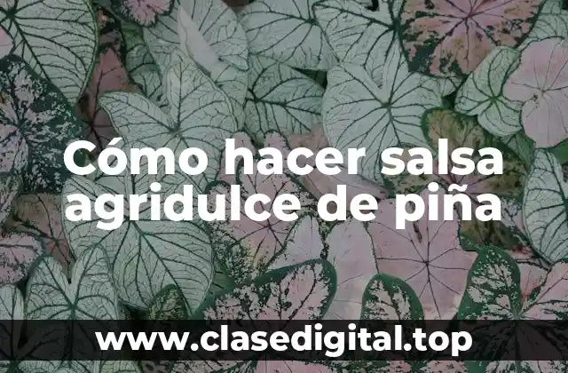 ¿Qué es la salsa agridulce de piña y para qué sirve?