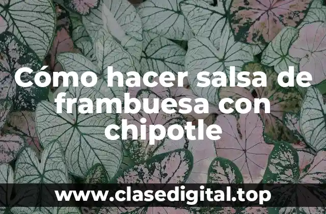 Cómo hacer salsa de frambuesa con chipotle