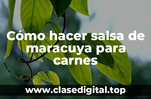 Cómo hacer salsa de maracuya para carnes