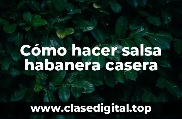 Cómo hacer salsa habanera casera