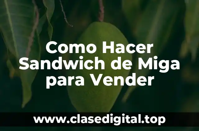 ¿Qué es un Sandwich de Miga?
