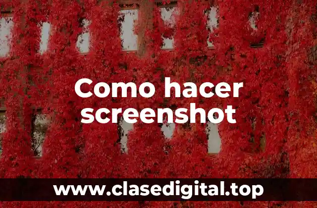 Como hacer screenshot