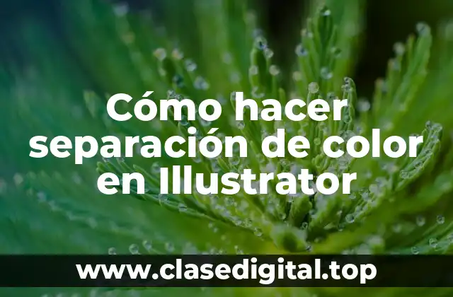 Cómo hacer separación de color en Illustrator