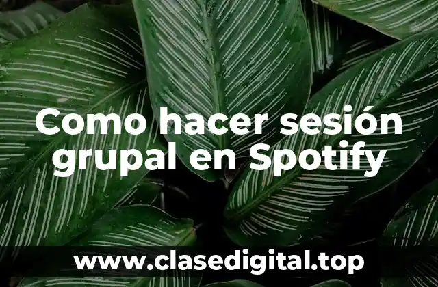 ¿Qué es una sesión grupal en Spotify?