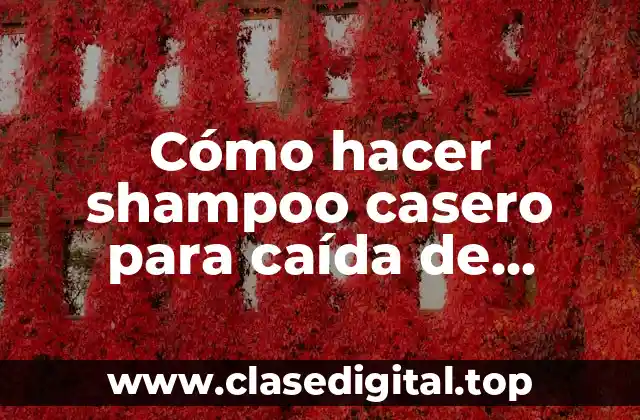 Cómo hacer shampoo casero para caída de cabello