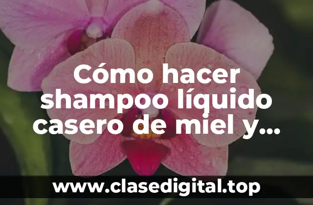 Cómo hacer shampoo líquido casero de miel y propóleo