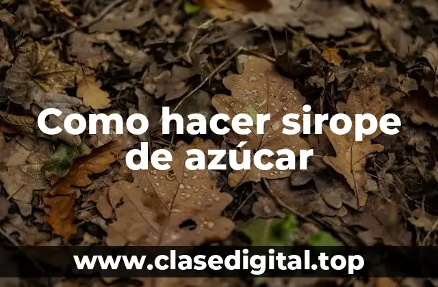 ¿Qué es el sirope de azúcar y para qué sirve?