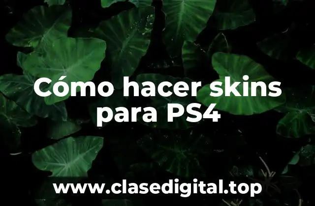 Cómo hacer skins para PS4