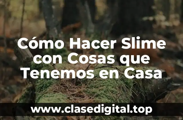 Cómo Hacer Slime con Cosas que Tenemos en Casa