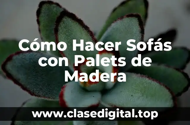Cómo Hacer Sofás con Palets de Madera