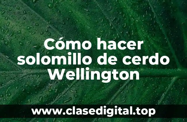 Cómo hacer solomillo de cerdo Wellington