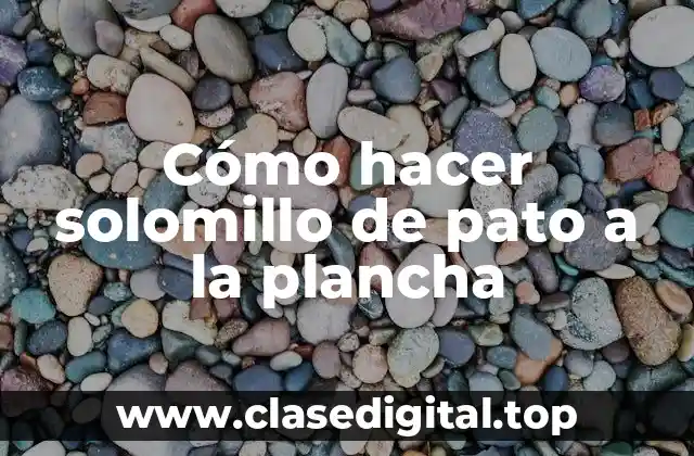 Cómo hacer solomillo de pato a la plancha