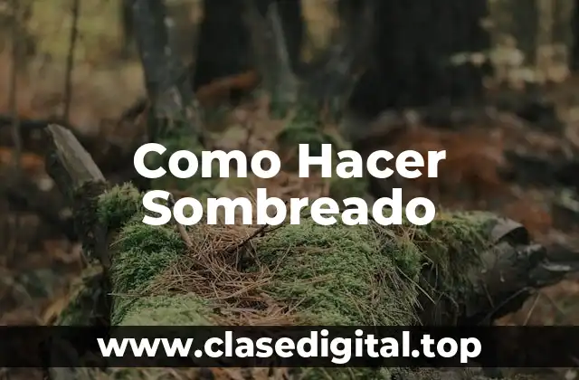 Como Hacer Sombreado