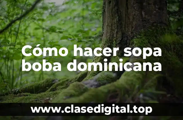 Cómo hacer sopa boba dominicana