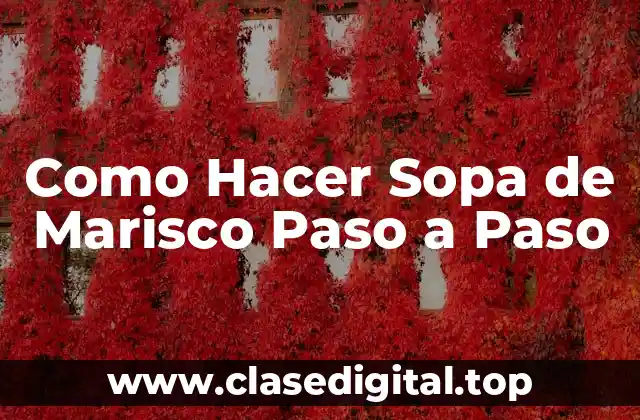 ¿Qué es la Sopa de Marisco?