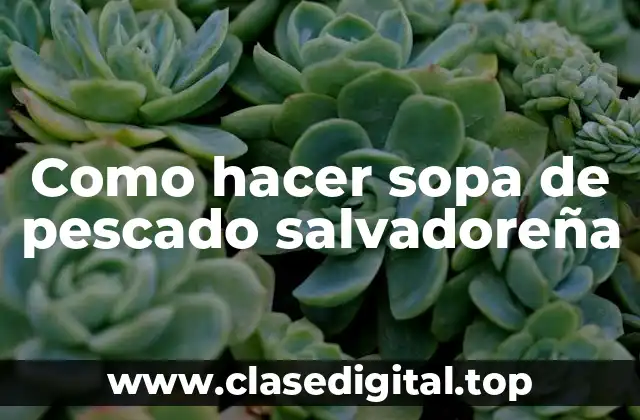¿Qué es la sopa de pescado salvadoreña?