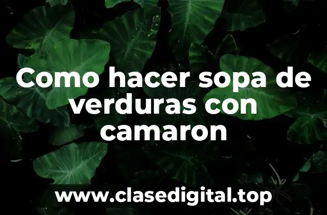 Sopa de verduras con camaron: una deliciosa y saludable opción para cualquier época del año