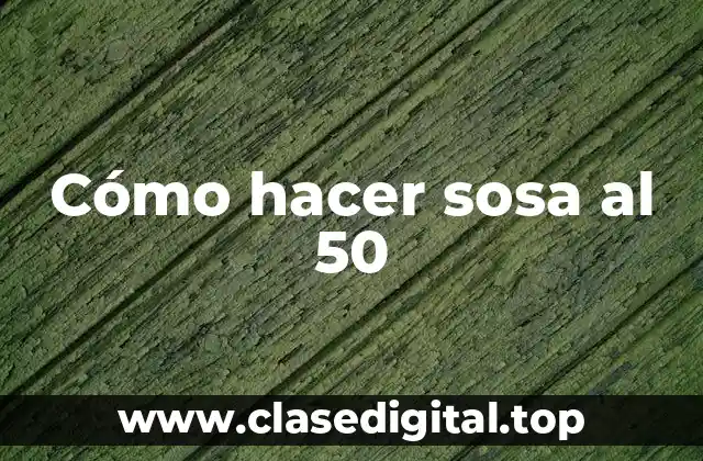 Cómo hacer sosa al 50