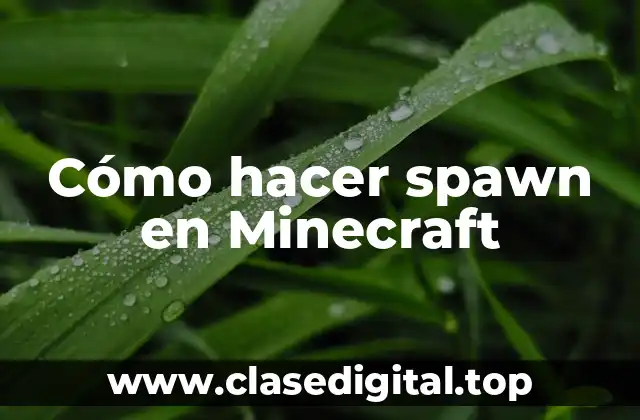¿Qué es un spawn en Minecraft?