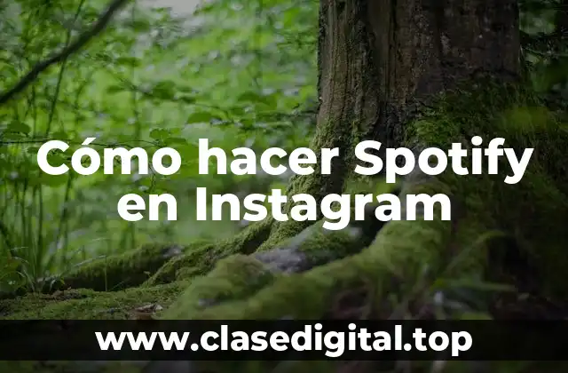 Cómo hacer Spotify en Instagram