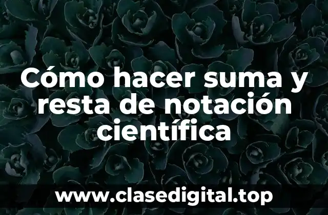 Notación científica