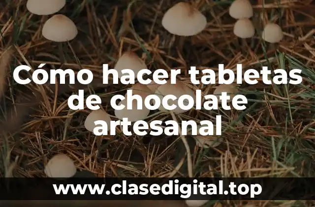 Cómo hacer tabletas de chocolate artesanal