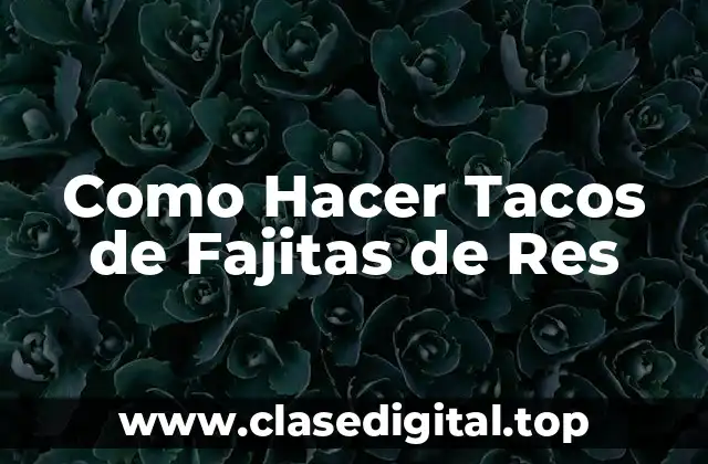 Como Hacer Tacos de Fajitas de Res