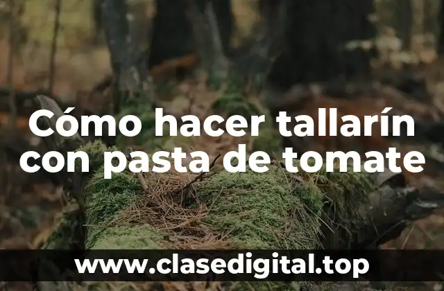 Cómo hacer tallarín con pasta de tomate
