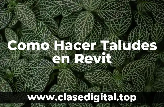 Como Hacer Taludes en Revit