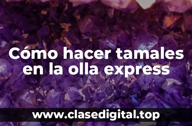 Cómo hacer tamales en la olla express
