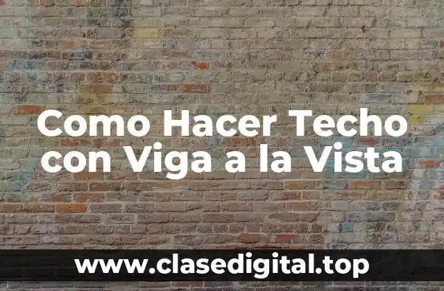 ¿Qué es un Techo con Viga a la Vista?