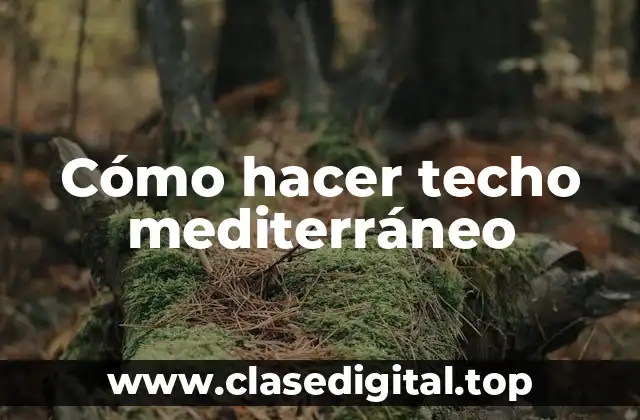 Cómo hacer techo mediterráneo