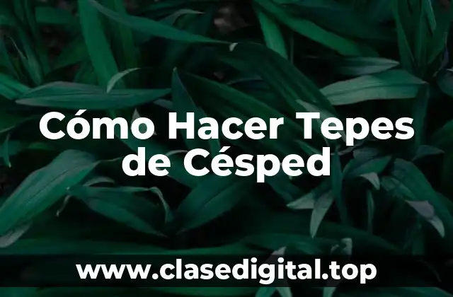 Cómo Hacer Tepes de Césped