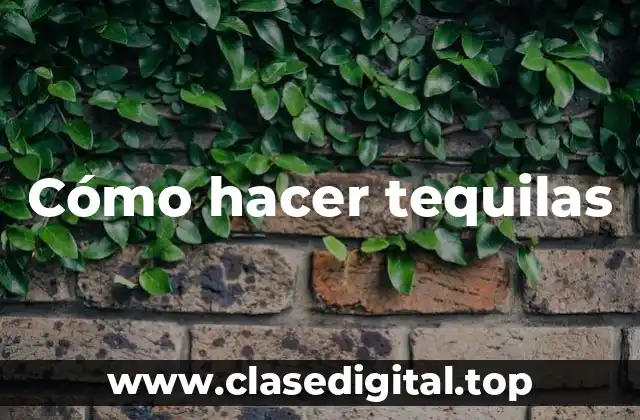 Cómo hacer tequilas