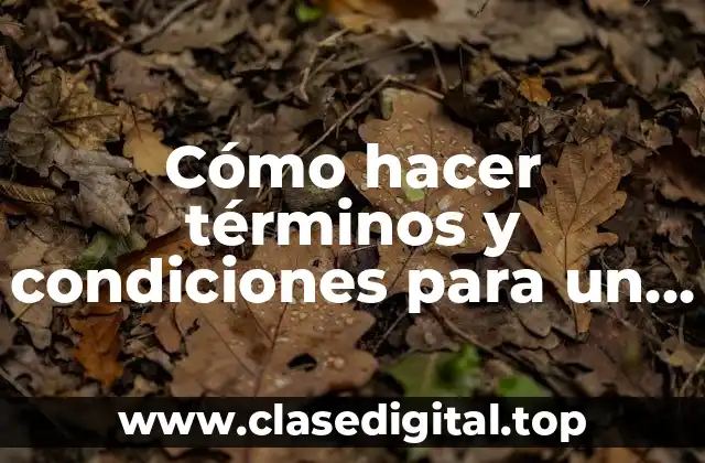 Cómo hacer términos y condiciones para un sitio web