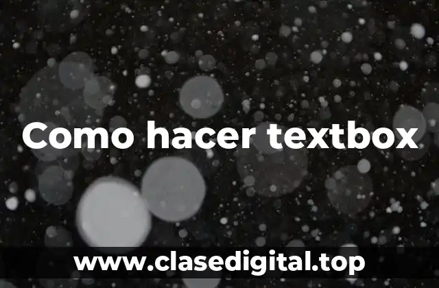 Como hacer textbox