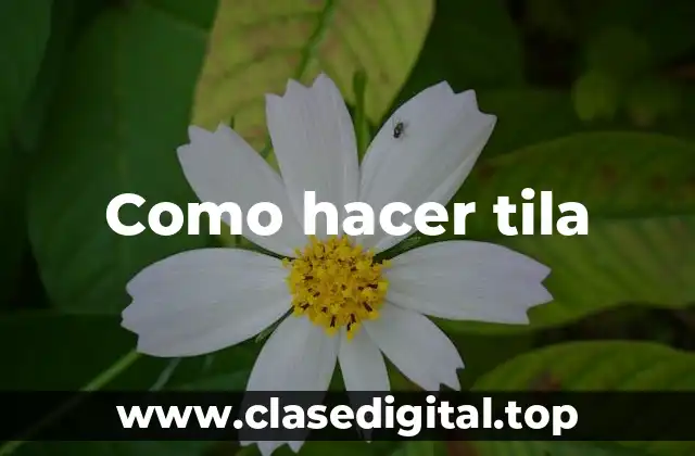 Qué es la tila y para qué sirve