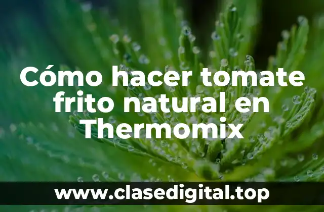 Cómo hacer tomate frito natural en Thermomix