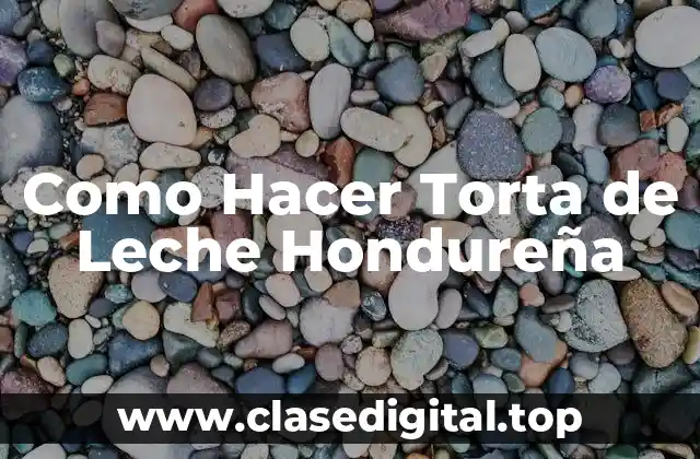 Como Hacer Torta de Leche Hondureña